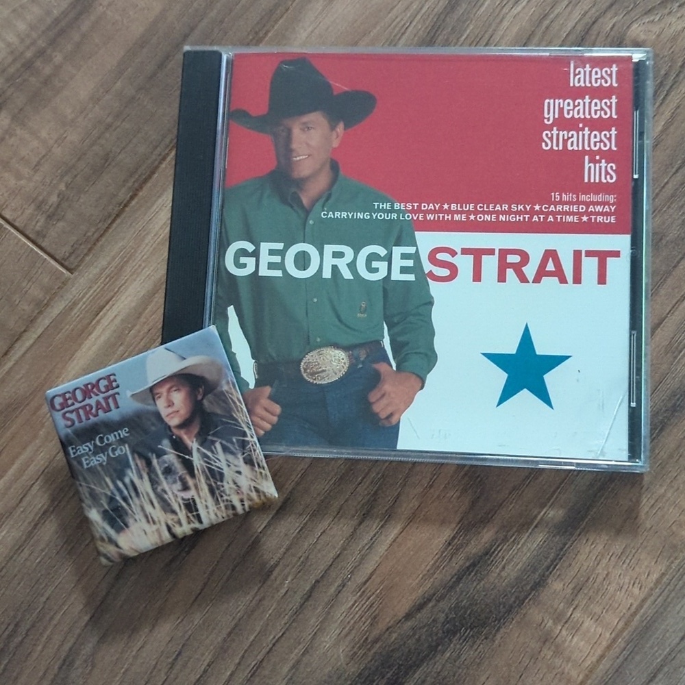 Vintage George Strait CD And Magnet. Latest Greatest Hits. Vintage Country Music